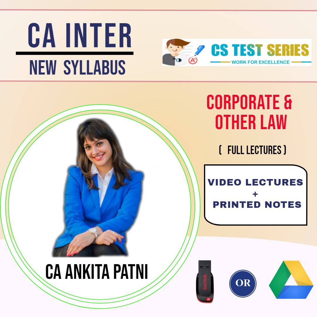 CA INTERMEDIATE GROUP I Corporate and Other Laws Full Lectures By CA ANKITA PATNI